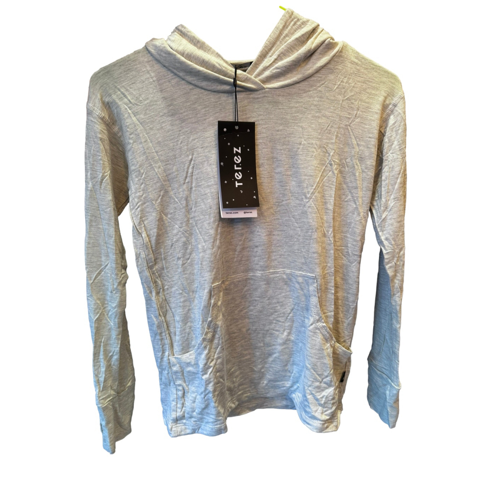 Terez Girls‎ Lightweight Gray Hoodie Large